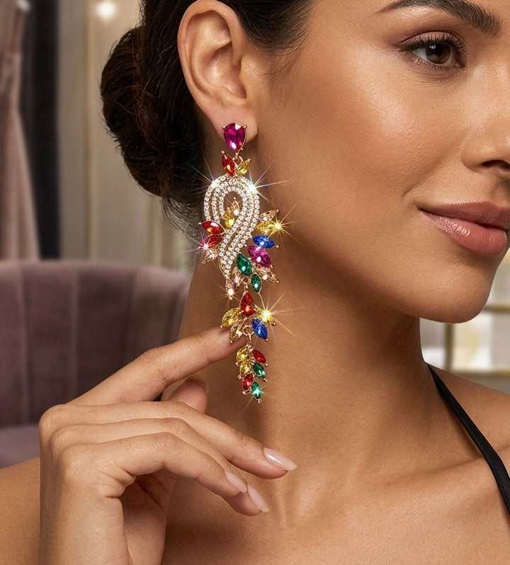 Klasik Rainbow Luxe Statement Earrings