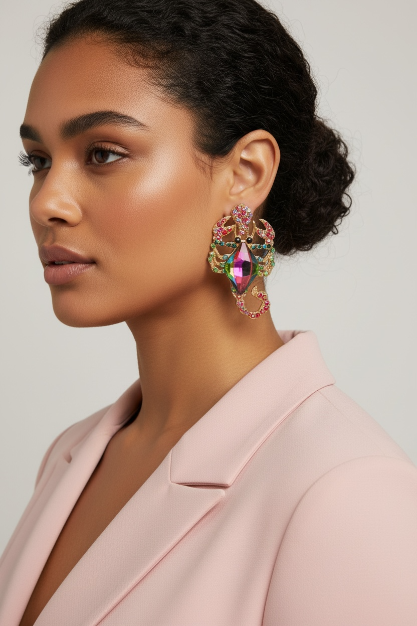 ✨ Crystal Fringe Statement Earrings – Modern Glam Sparkle