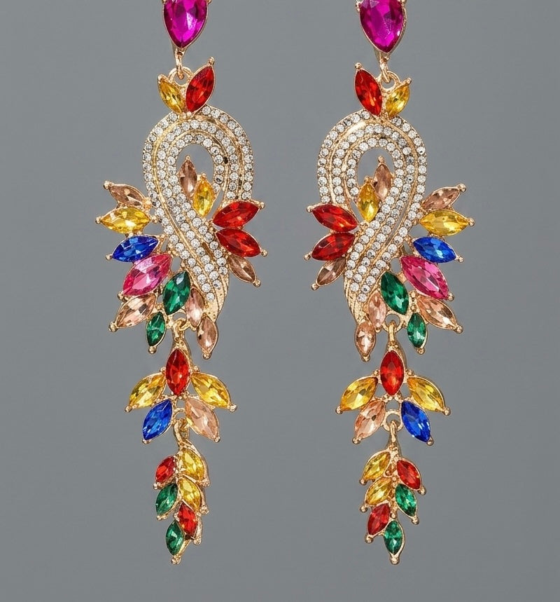 Klasik Rainbow Luxe Statement Earrings
