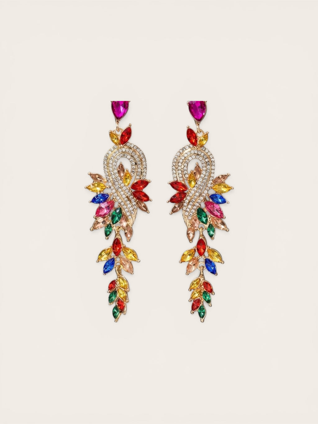 Klasik Rainbow Luxe Statement Earrings