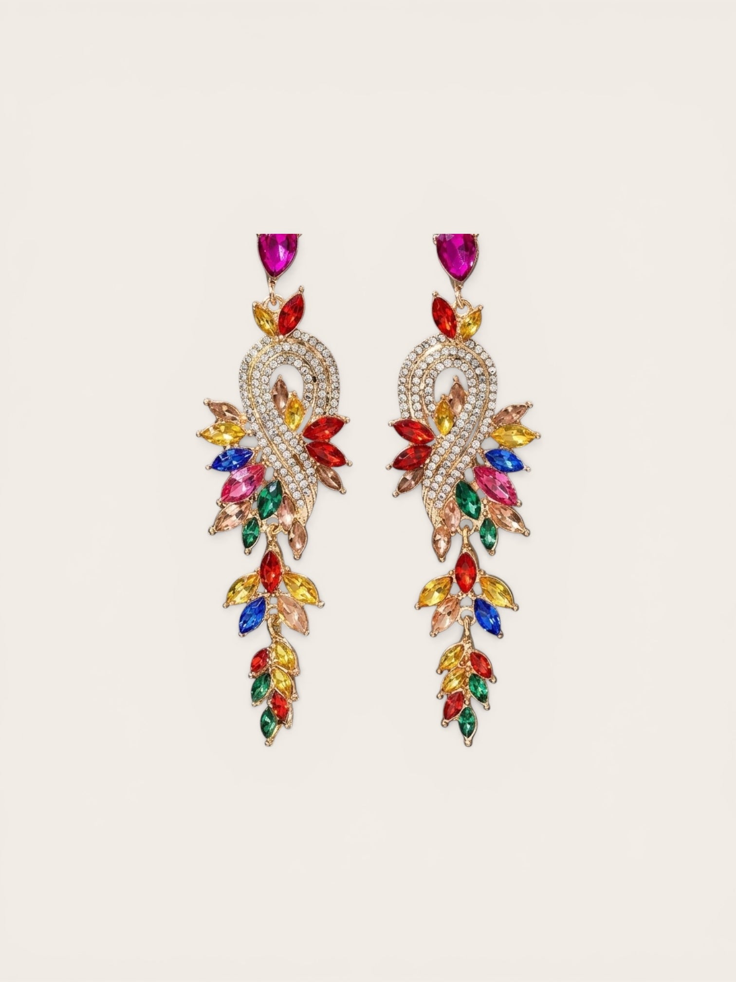 Klasik Rainbow Luxe Statement Earrings