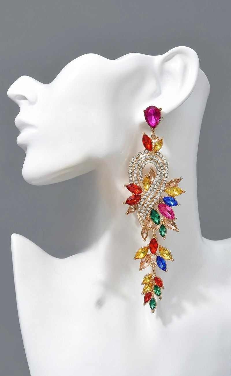 Klasik Rainbow Luxe Statement Earrings